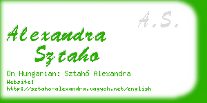 alexandra sztaho business card